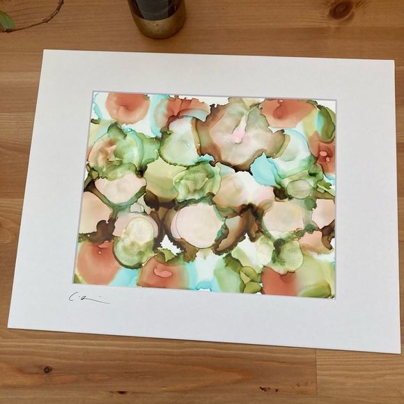 Artisan Other - New Original Signed Artwork Alcohol Ink on Paper